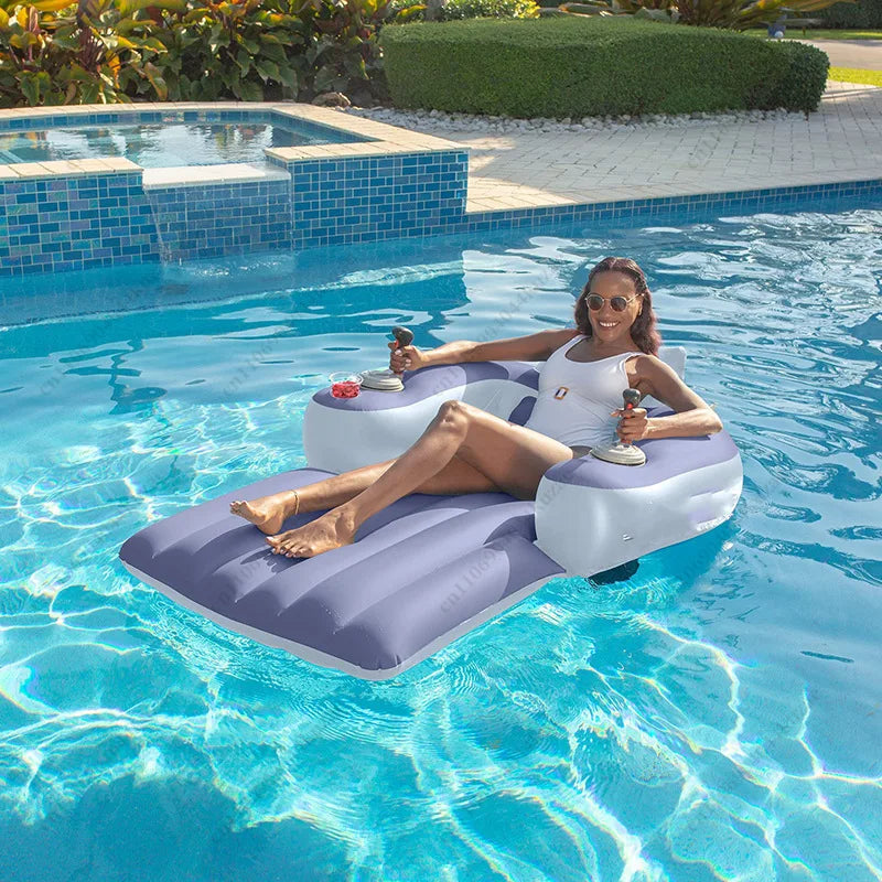 Electric Inflatable Water Seat, Floating Lounge Chair with Thruster for Adult Swimming & Water Sports